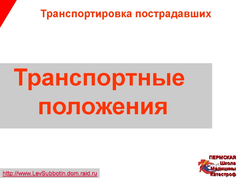 Транспортировка пострадавших © Lev Subbotin 1999 http://www.LevSubbotin.dom.raid.ru